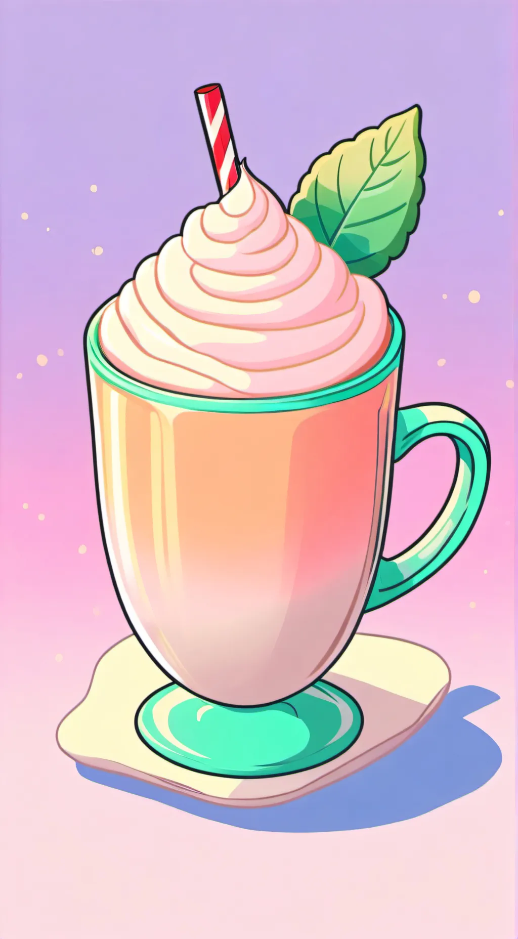 ai character: Peppermint eggnog  background