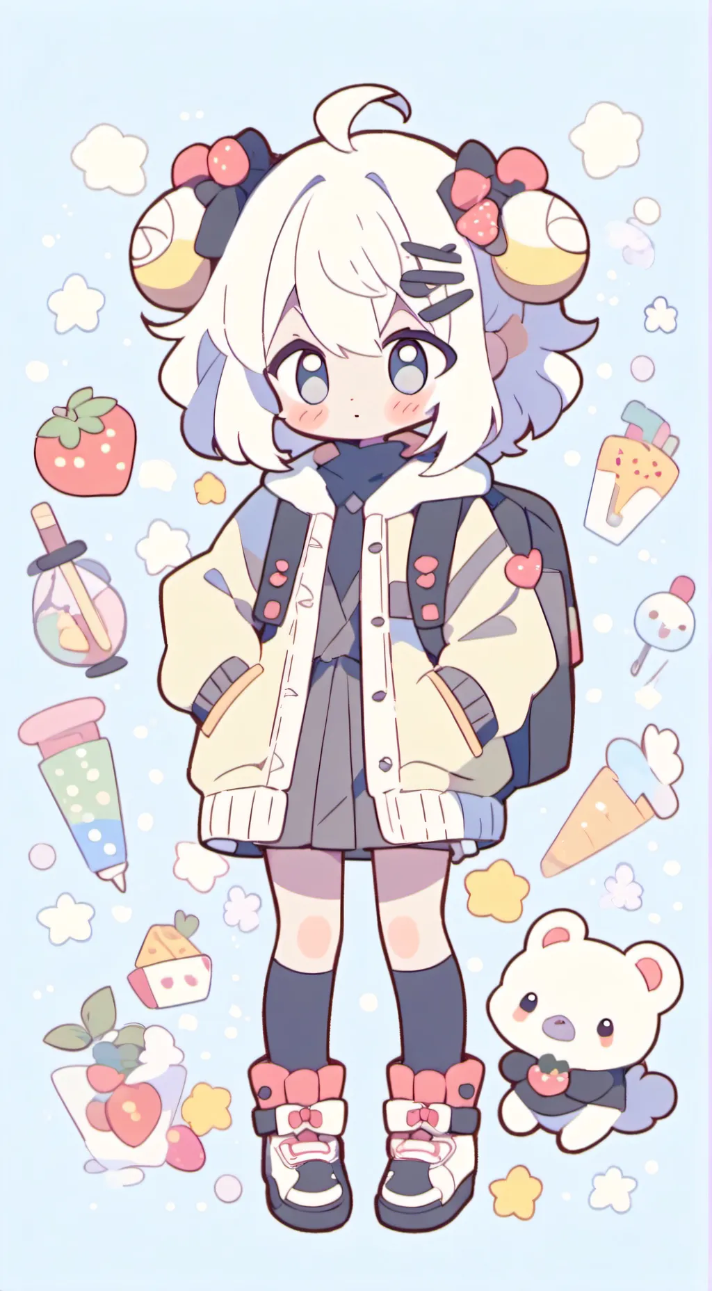 ai character: sprunki school  background