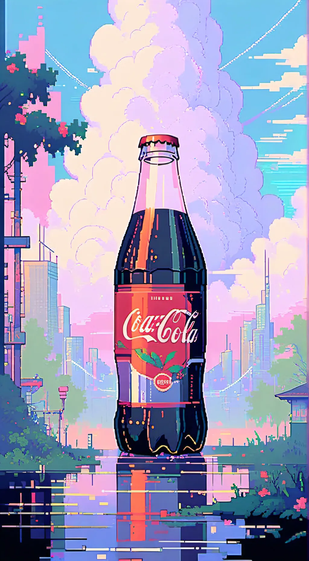 ai character: Coca-Cola  background