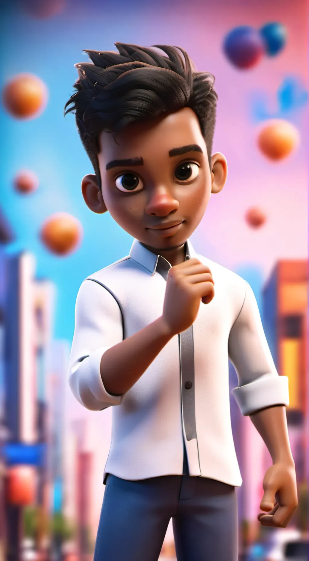 ai character: hello what's up br background