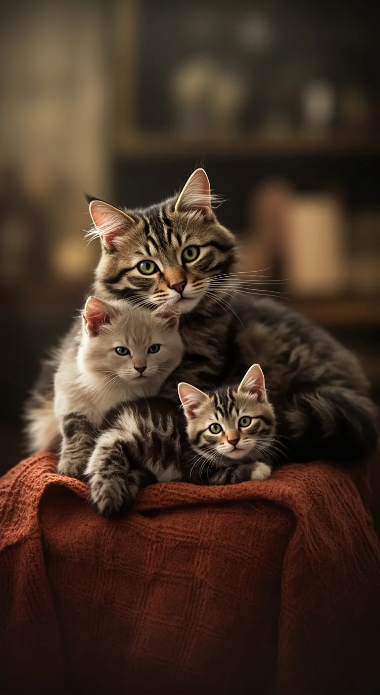 ai character: mother cat background