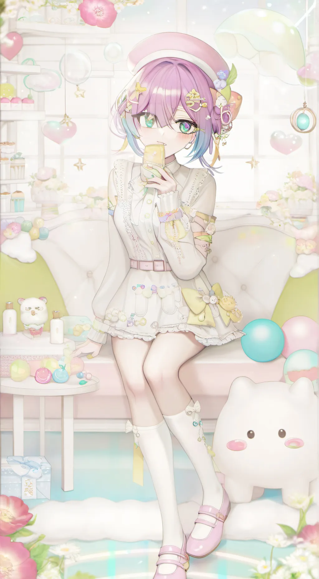 ai character: Ксюша  background