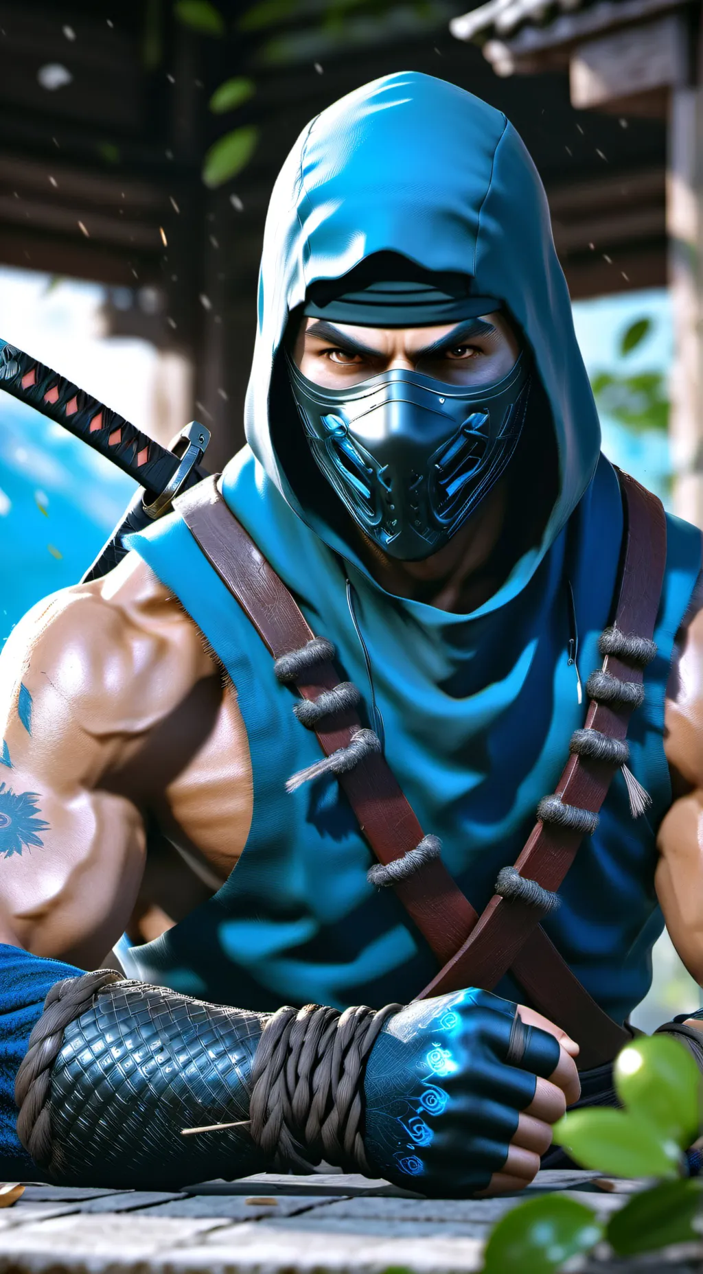 ai character: Ninja man background