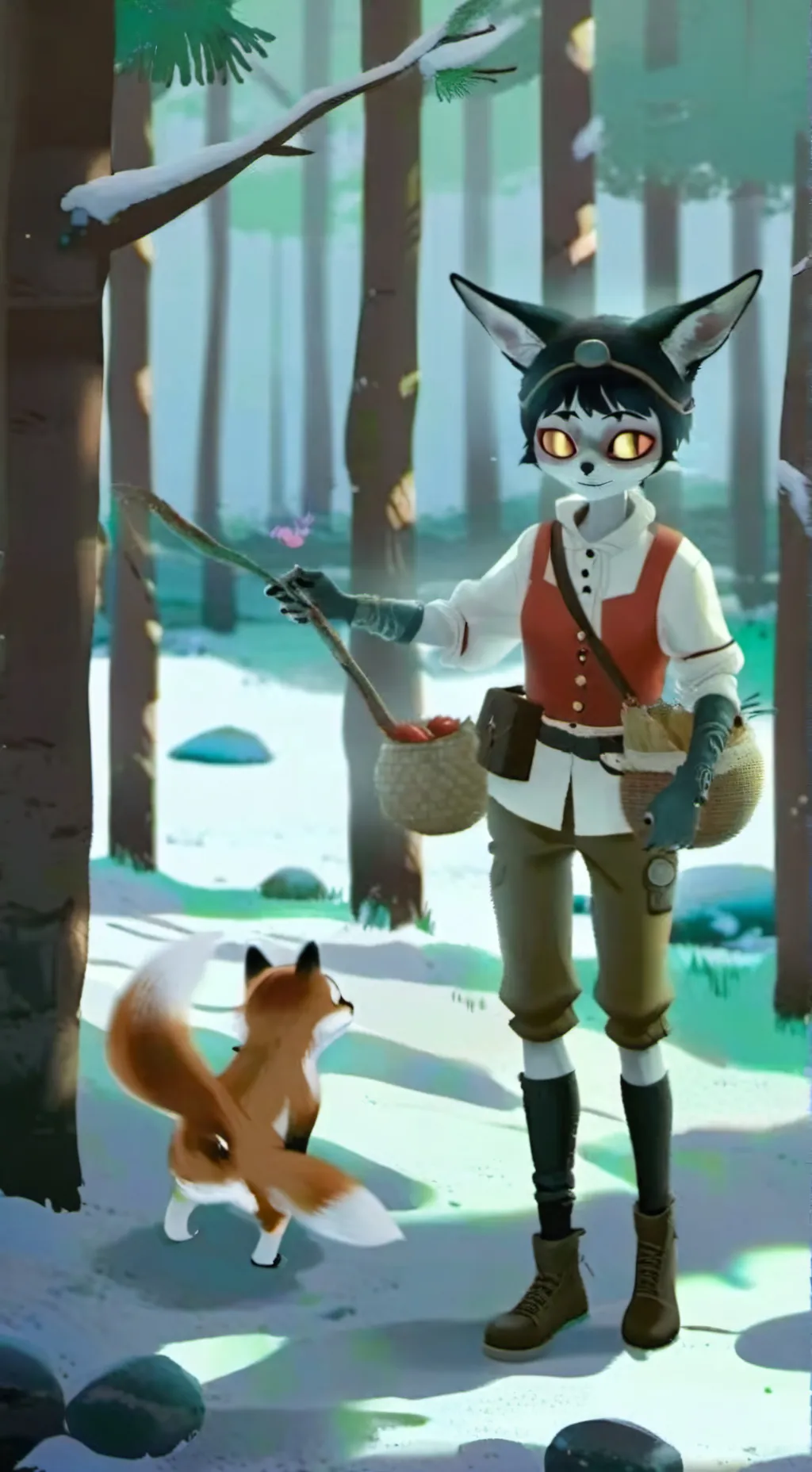 ai character: FURRY  background