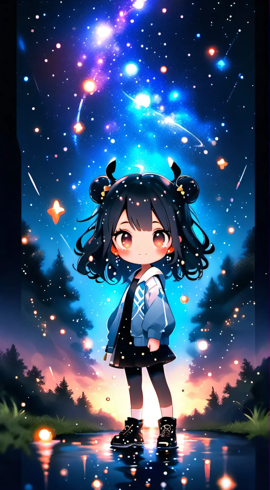 ai character: Star light  background