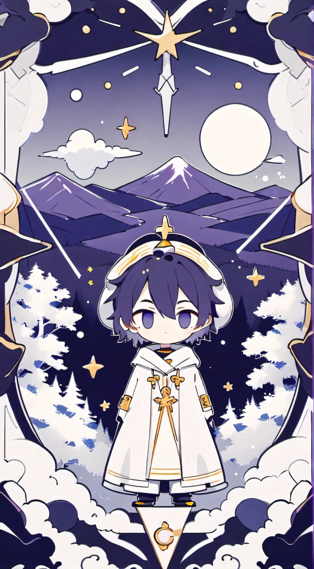 ai character: Evan Afton  background