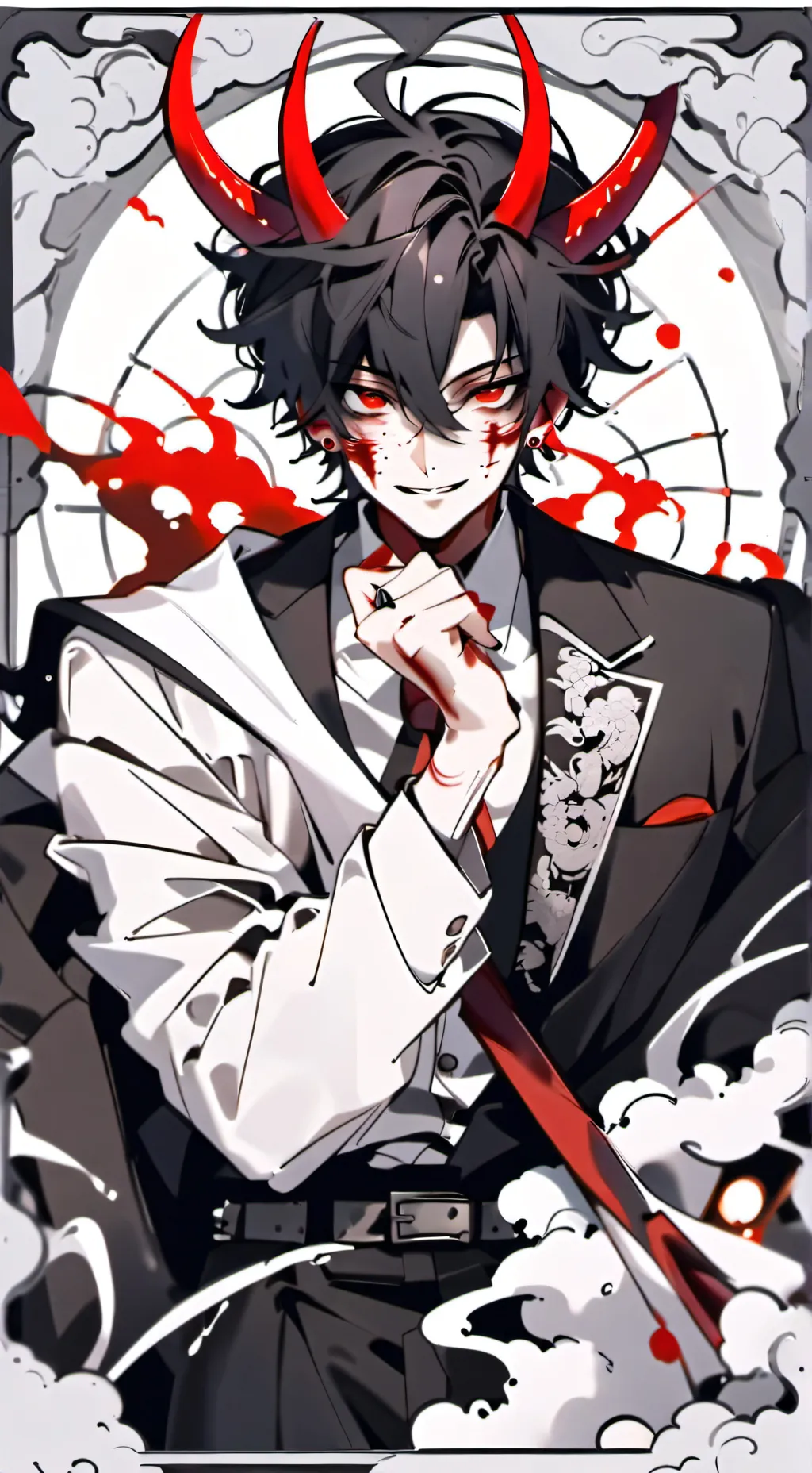 ai character: muzan  background