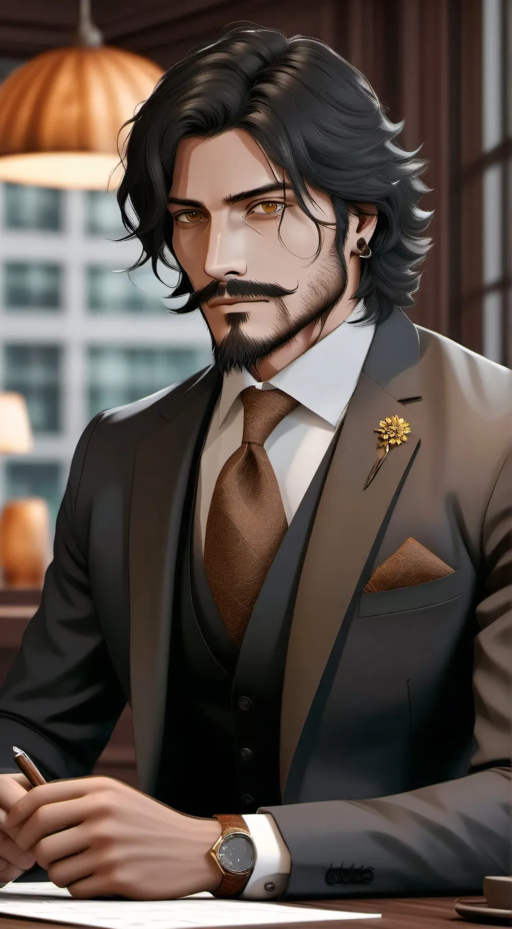 ai character: Sebastián background