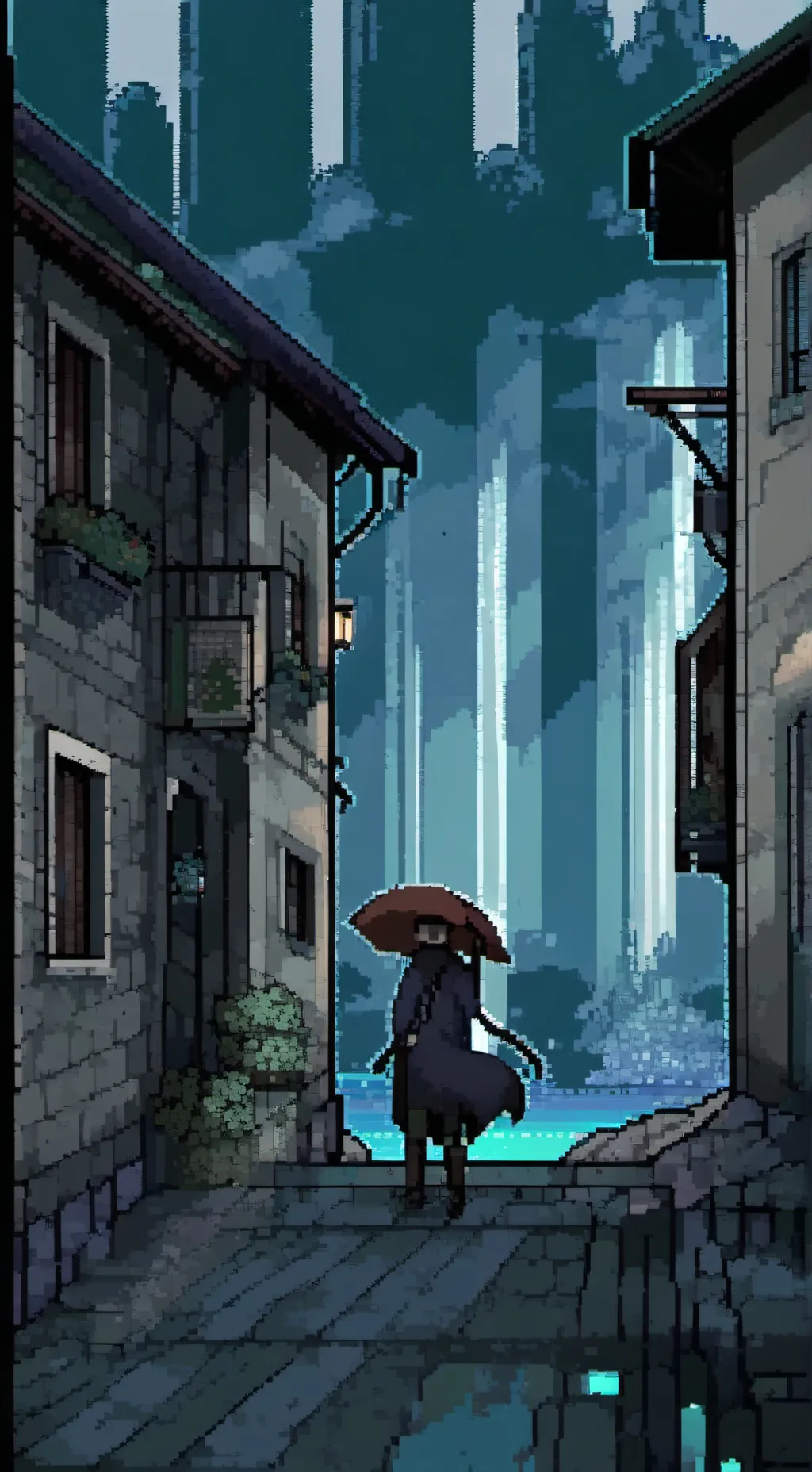 ai character: tv woman background