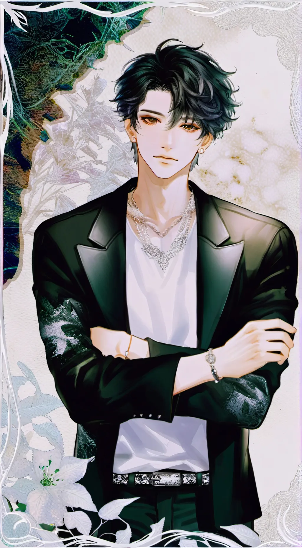 ai character: Brooding Muso background