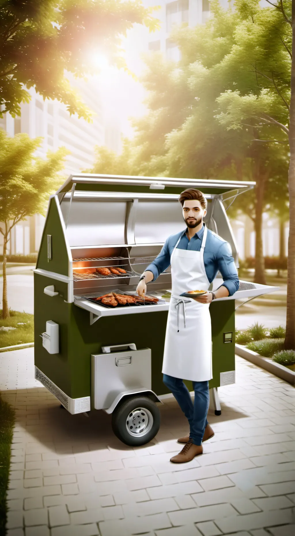 ai character: The BBQ Tycoon background