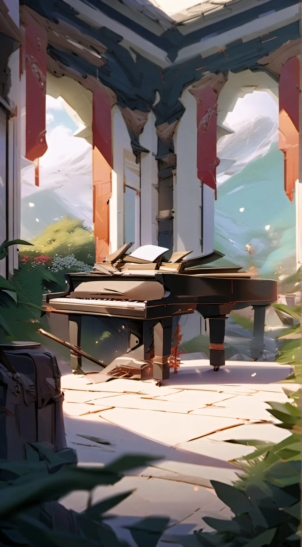 ai character: Mha dancing  background