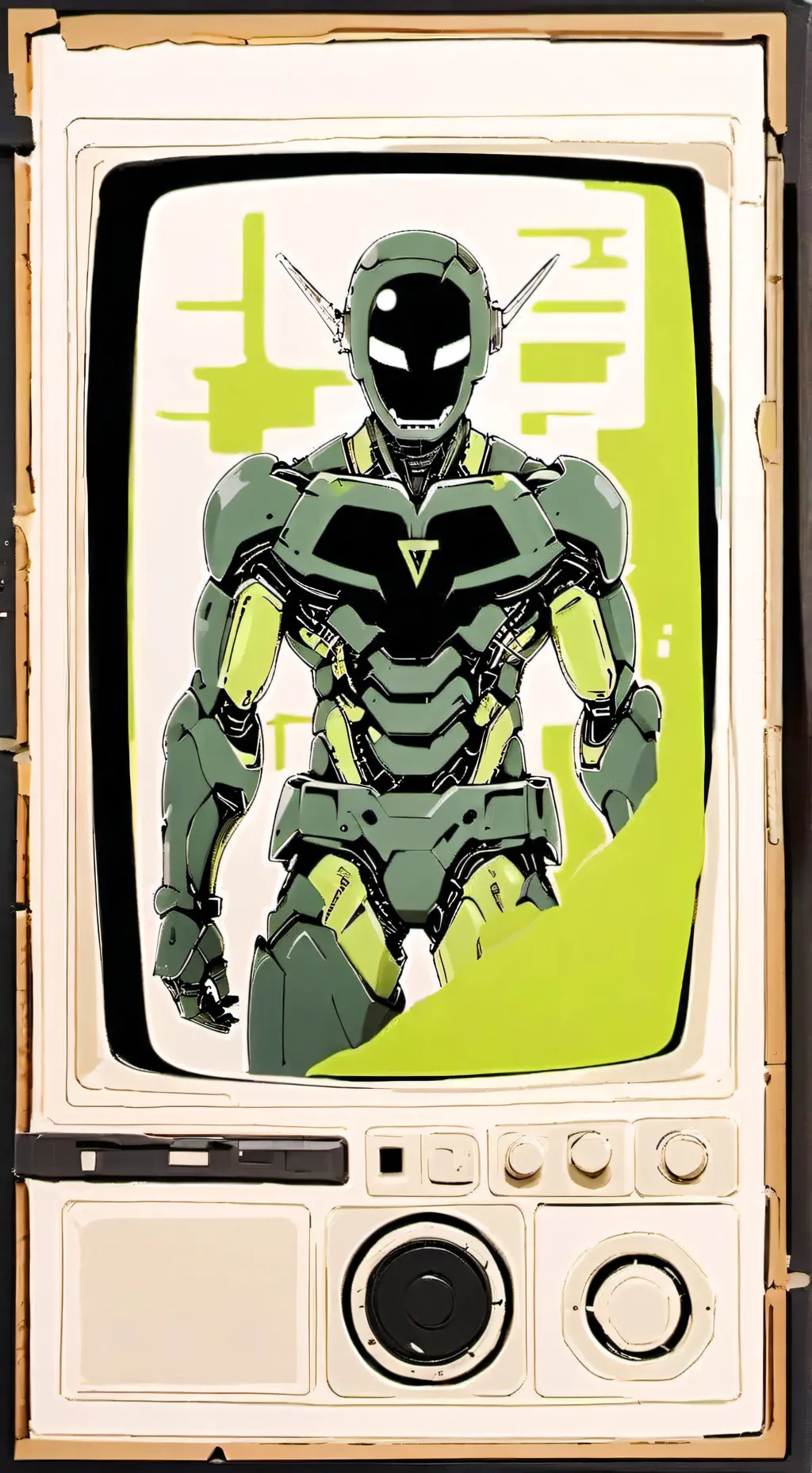 ai character: titan computer man background