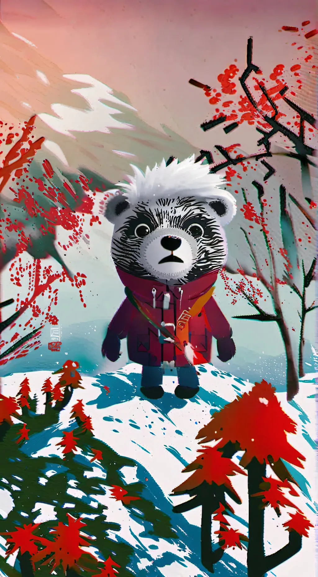 ai character: ch3rry the emoji c background