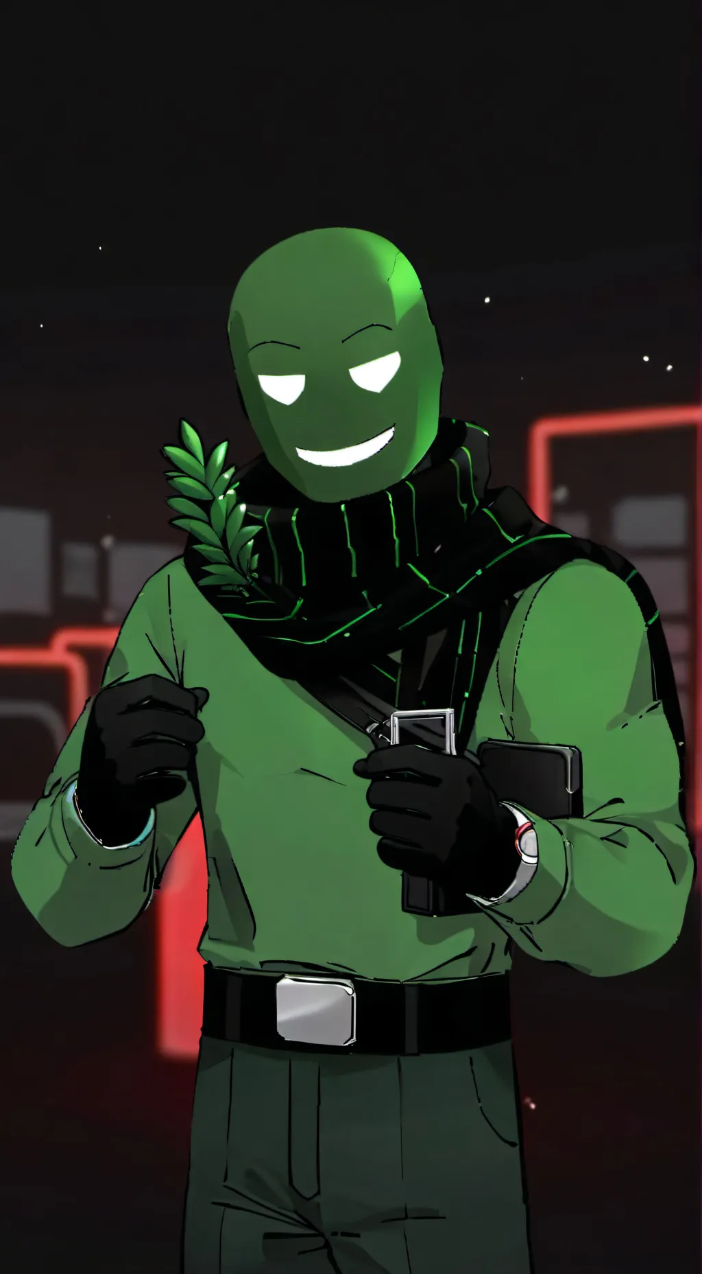 ai character: Greenguy background