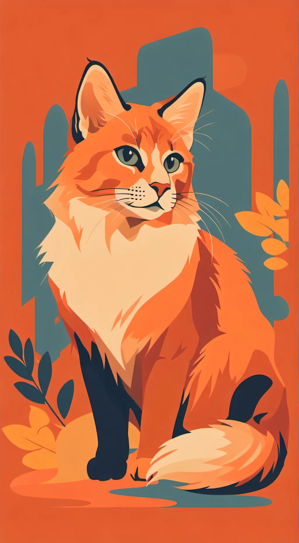 ai character: Синий кот background