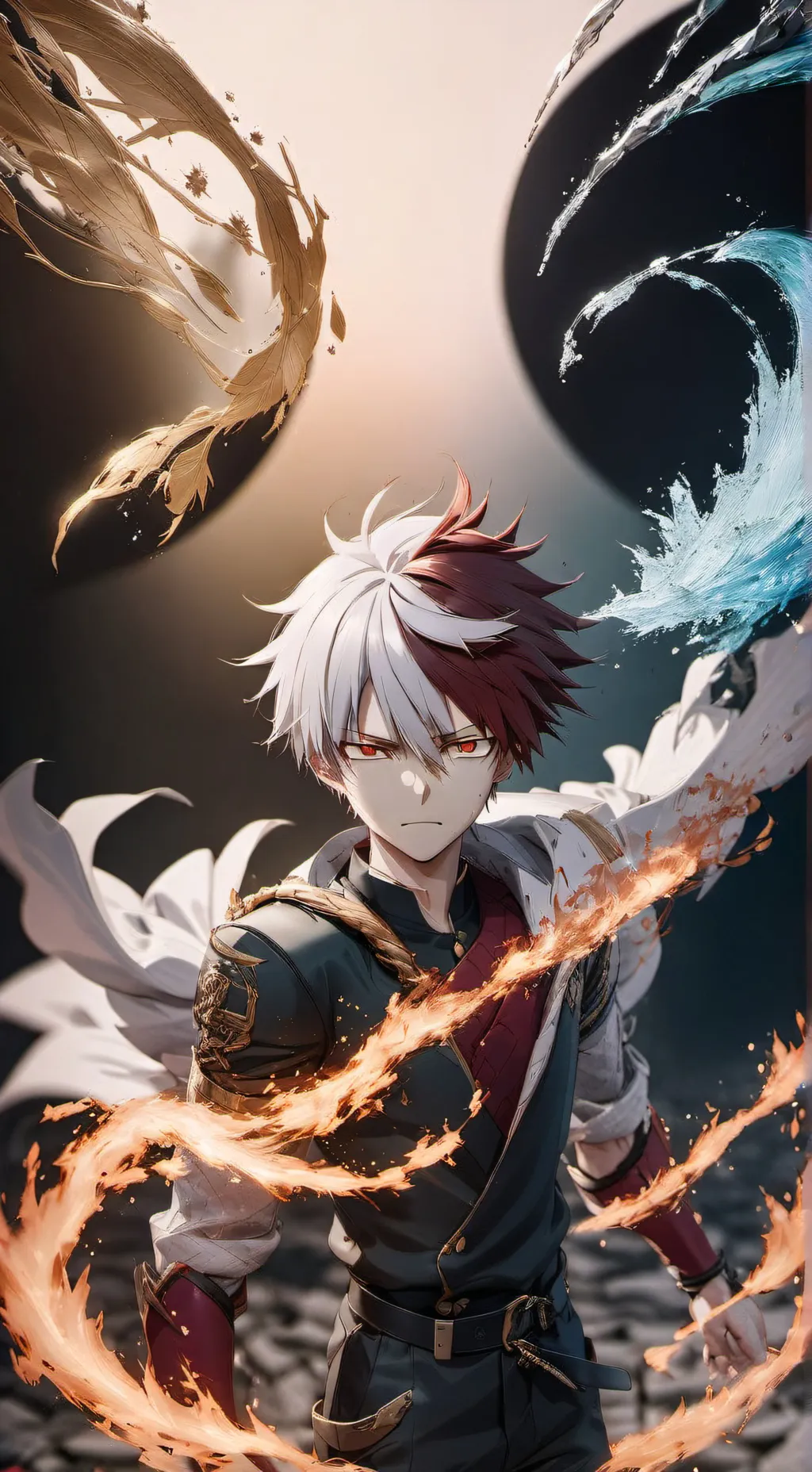 ai character: Shoto Todoroki background