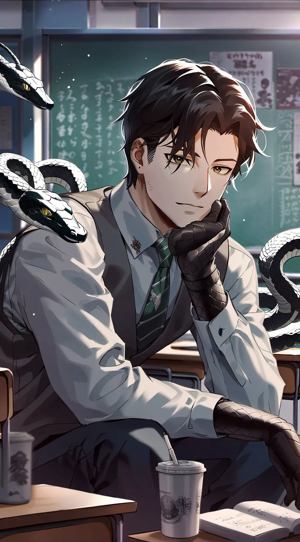 ai character: Mha snake  background