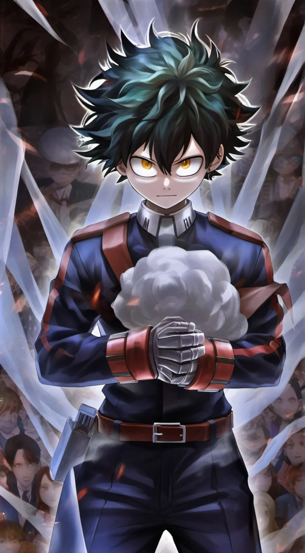 ai character: KNY X MHA background