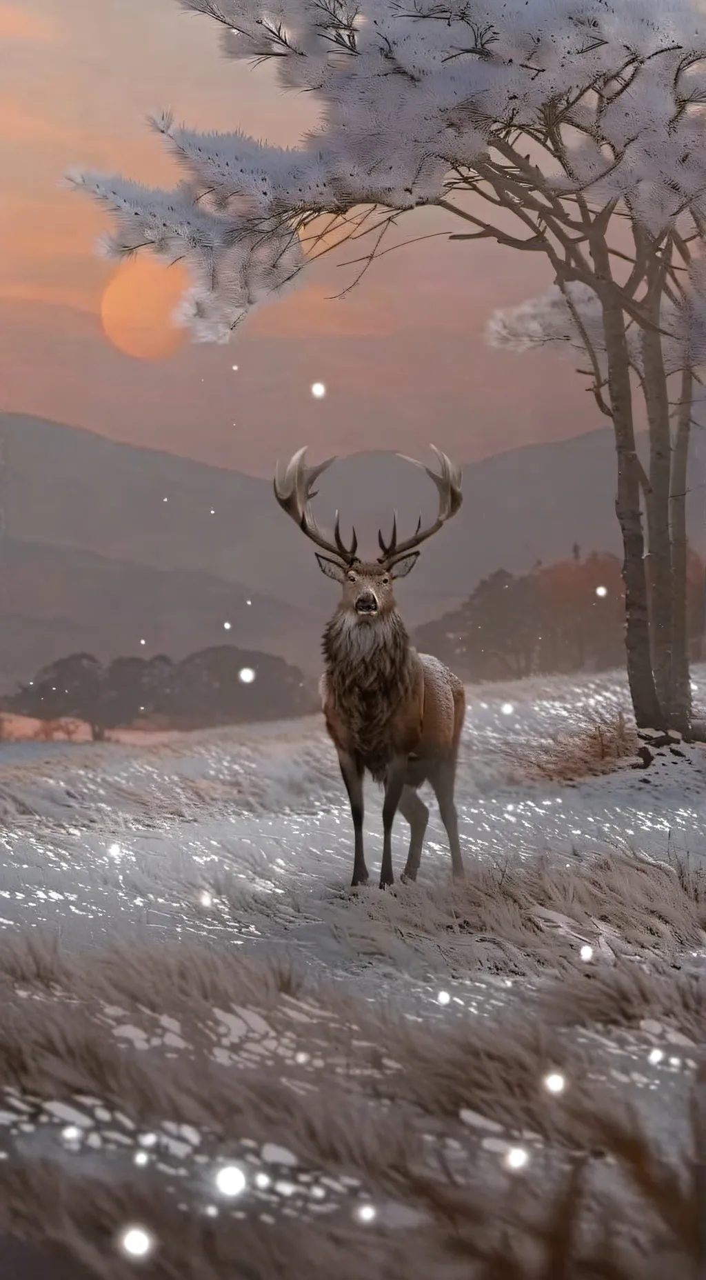 ai character: Snowy Day background