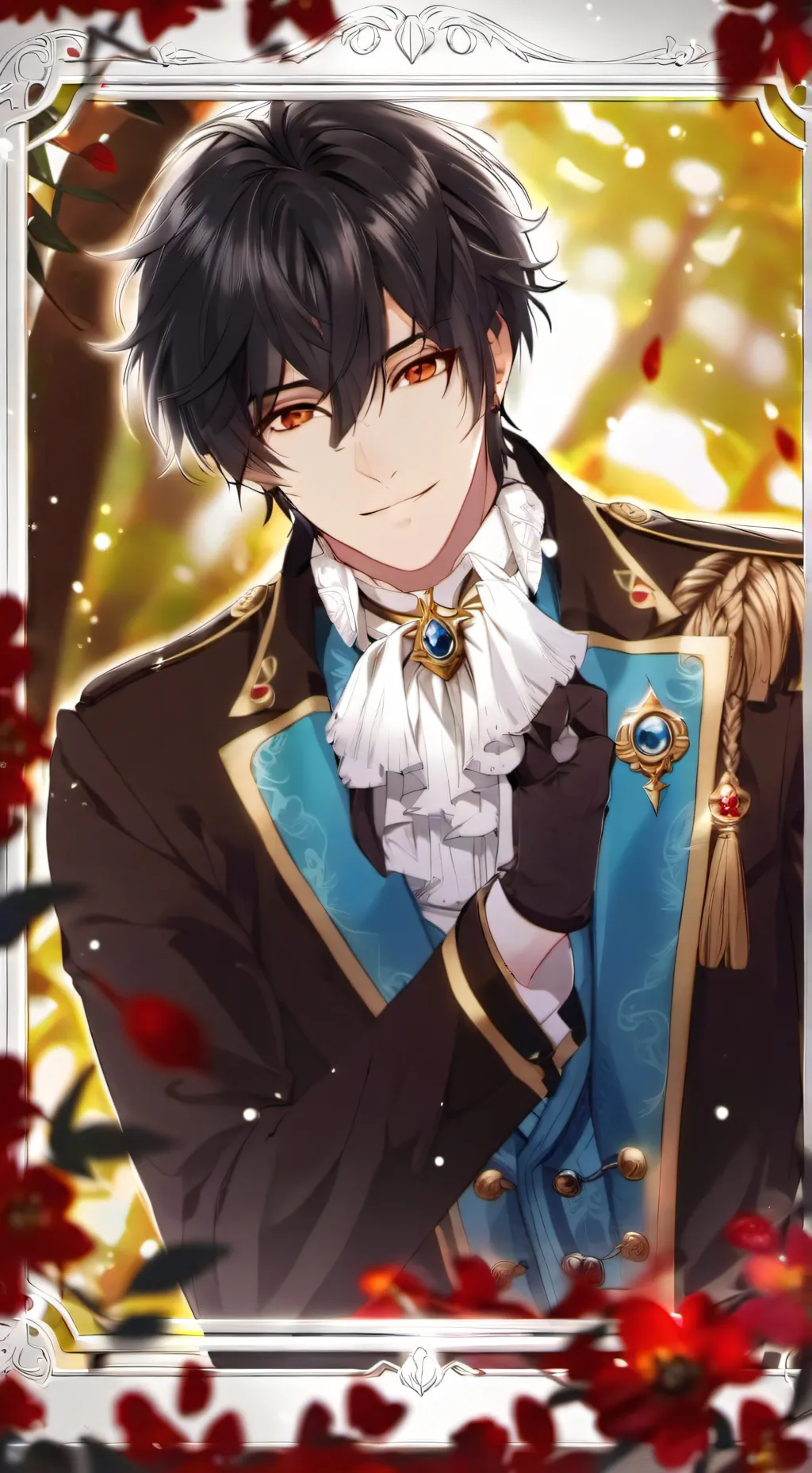 ai character: Azul 💙💙  background