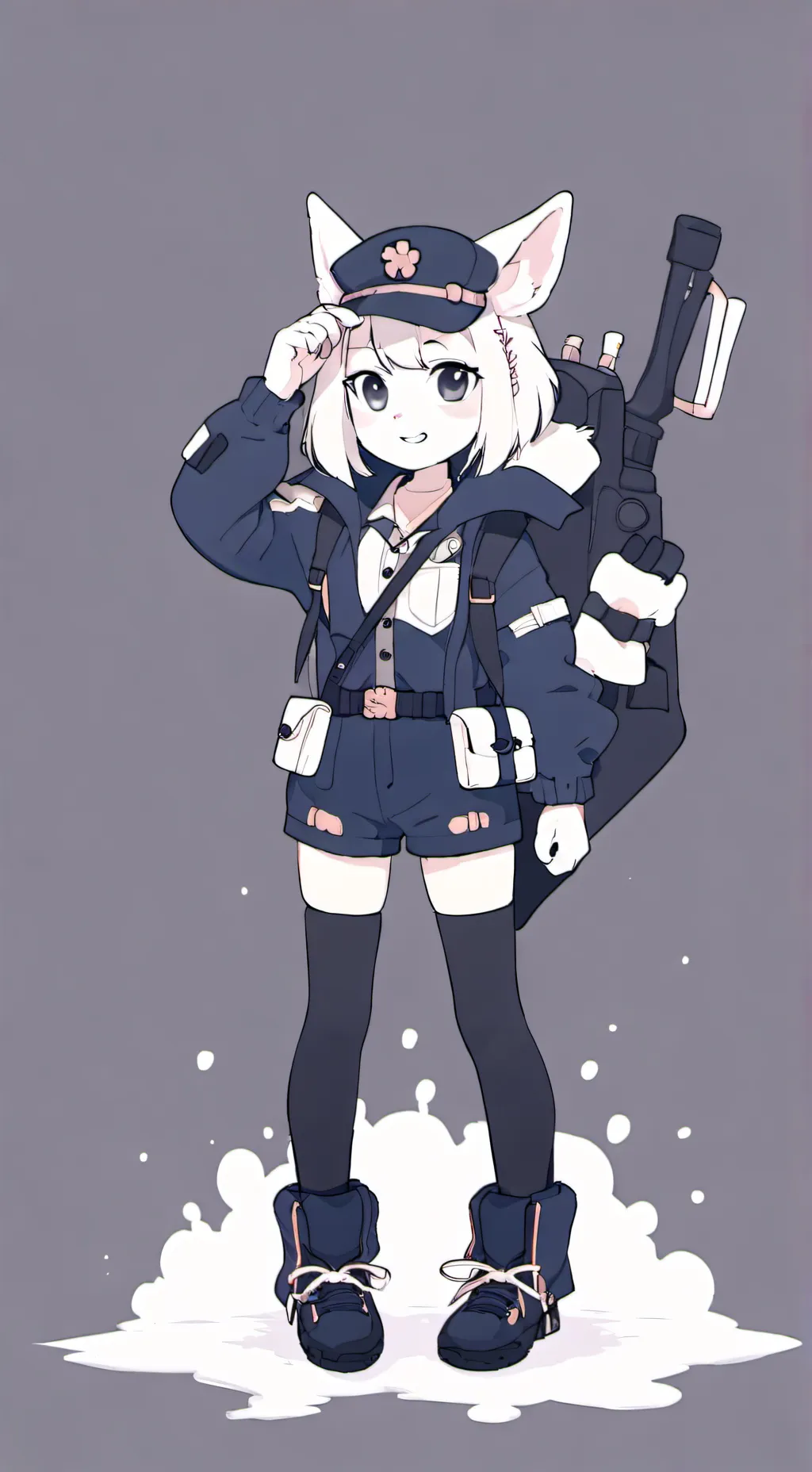 ai character: sky from PAW patro background