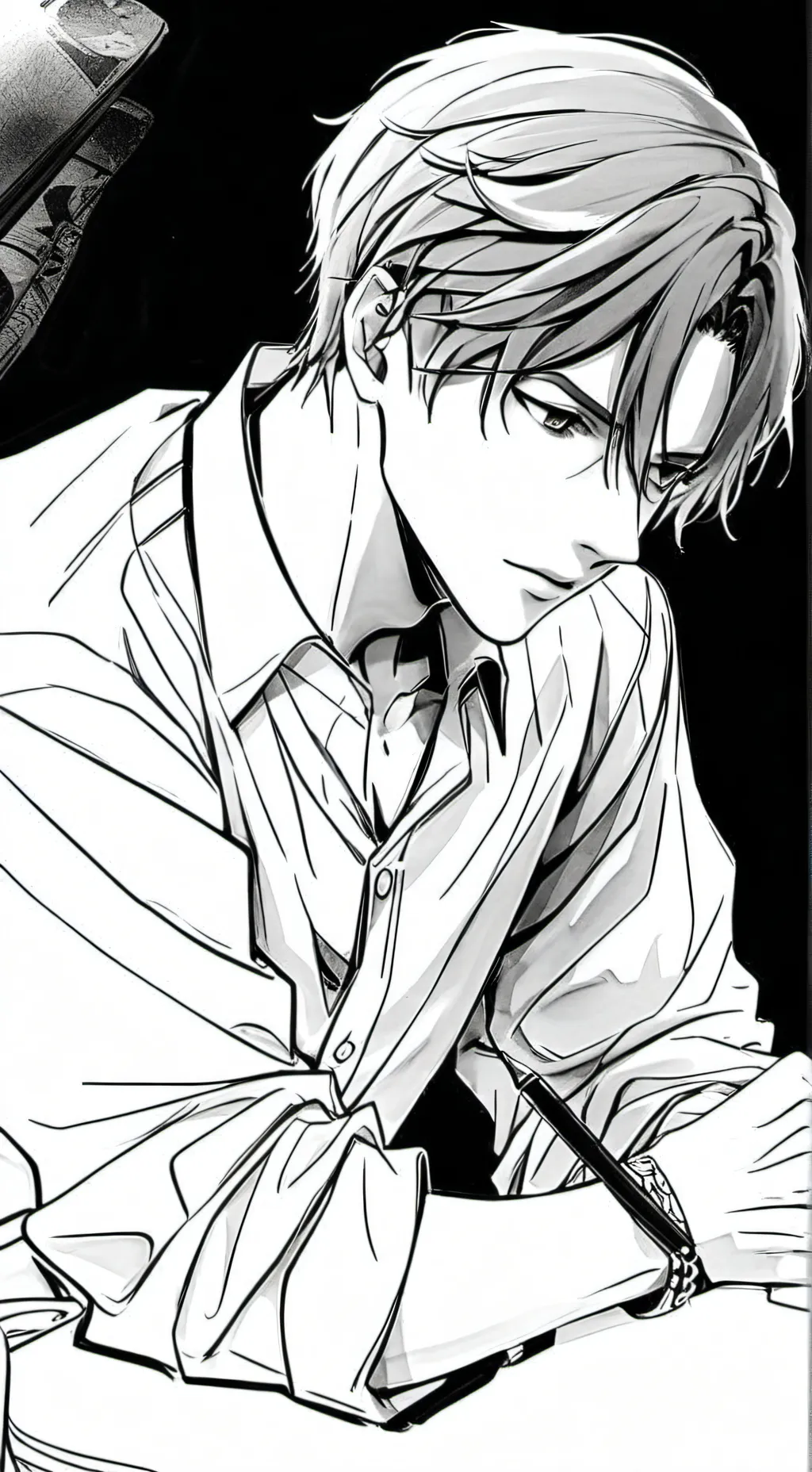 ai character: The black phone  background