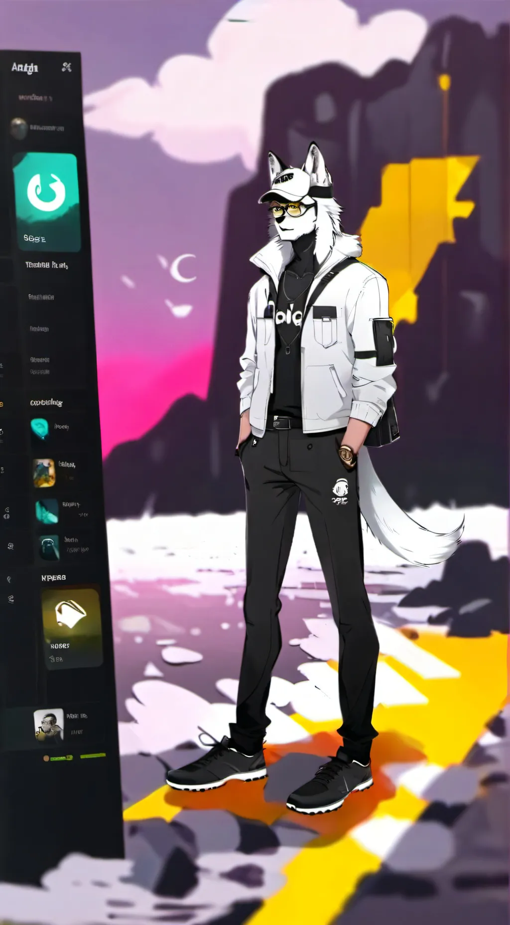 ai character: Sprunki Burning background