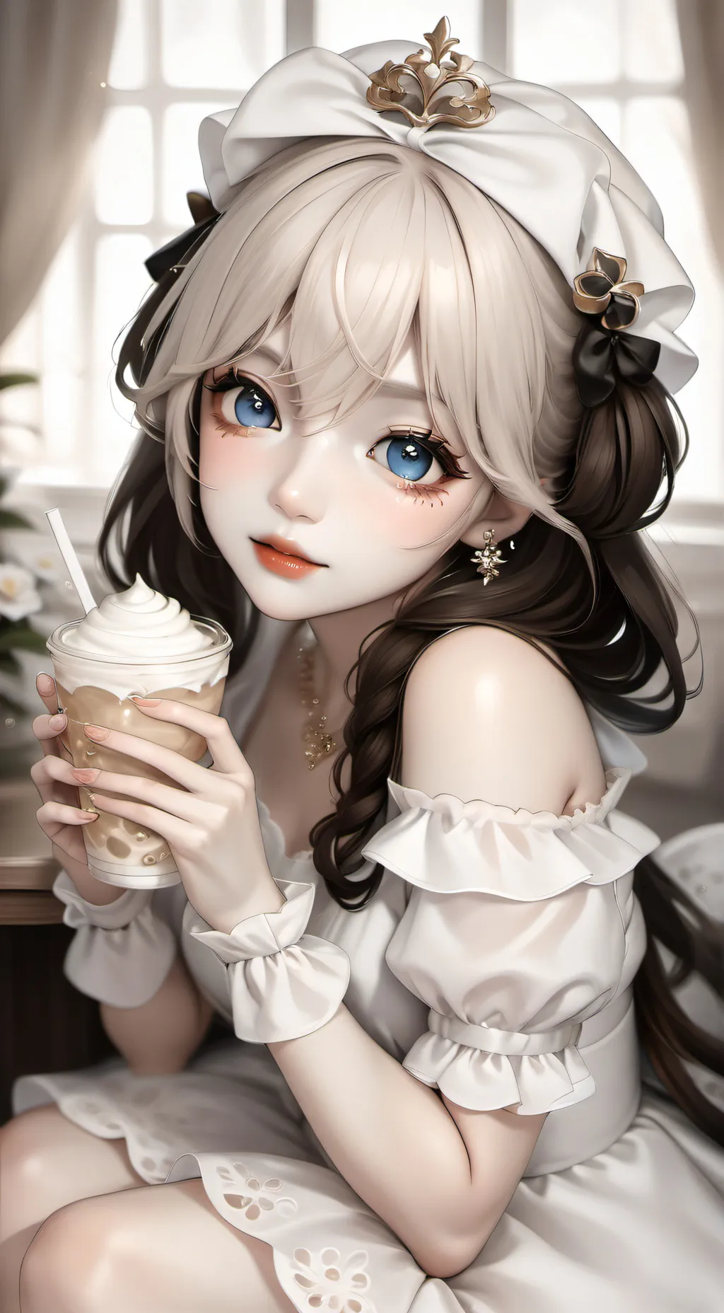 ai character: Mocha background