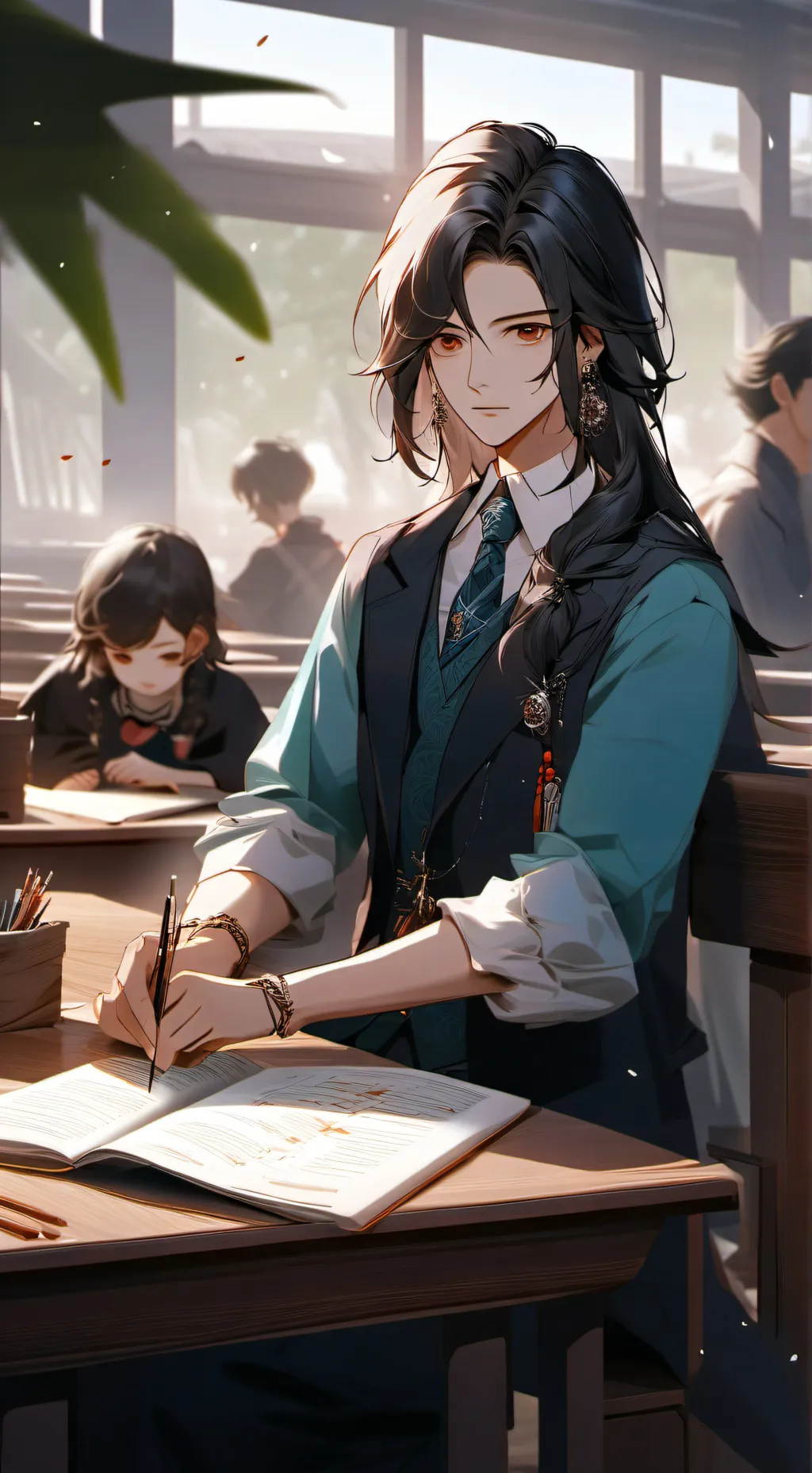 ai character: Mha pickme teacher background