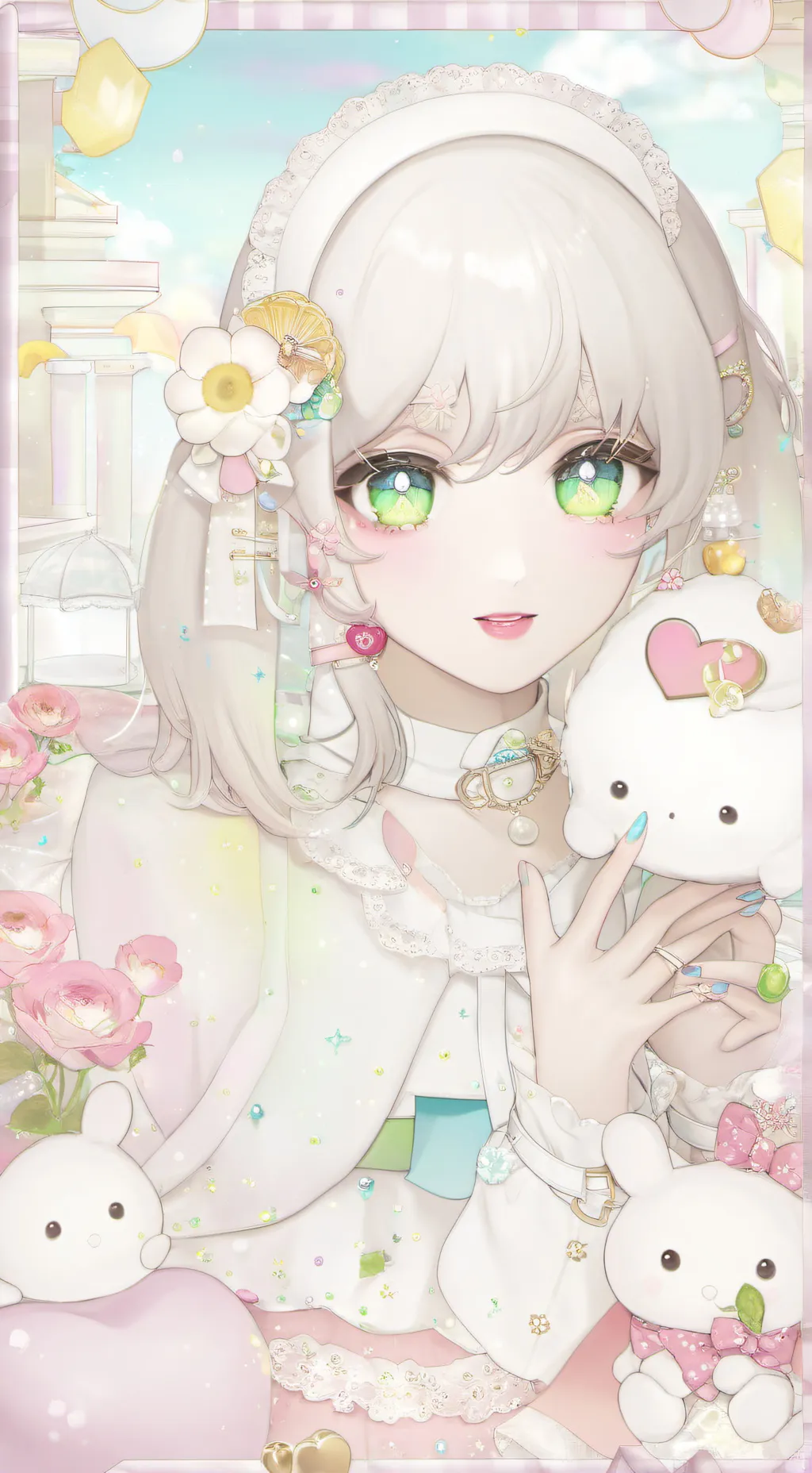 ai character: •~/Honey pie/~• background