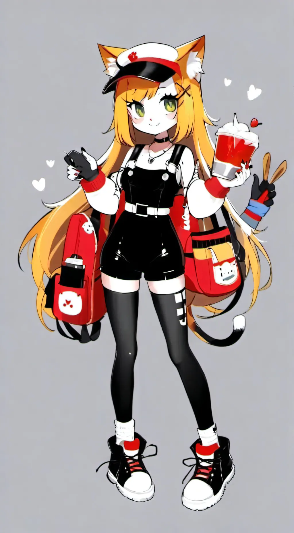 ai character: honey the cat  background