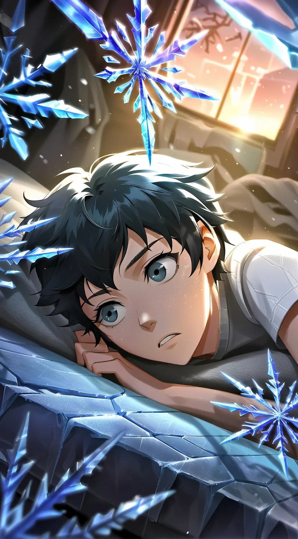 ai character: The Frostbite Enigma background