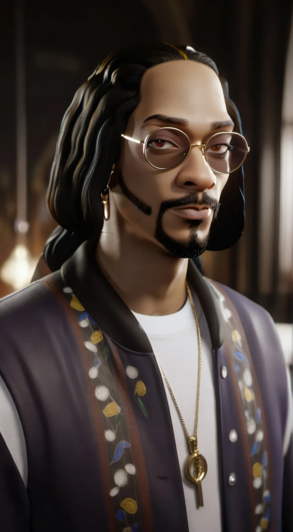 ai character: Snoop dog  background