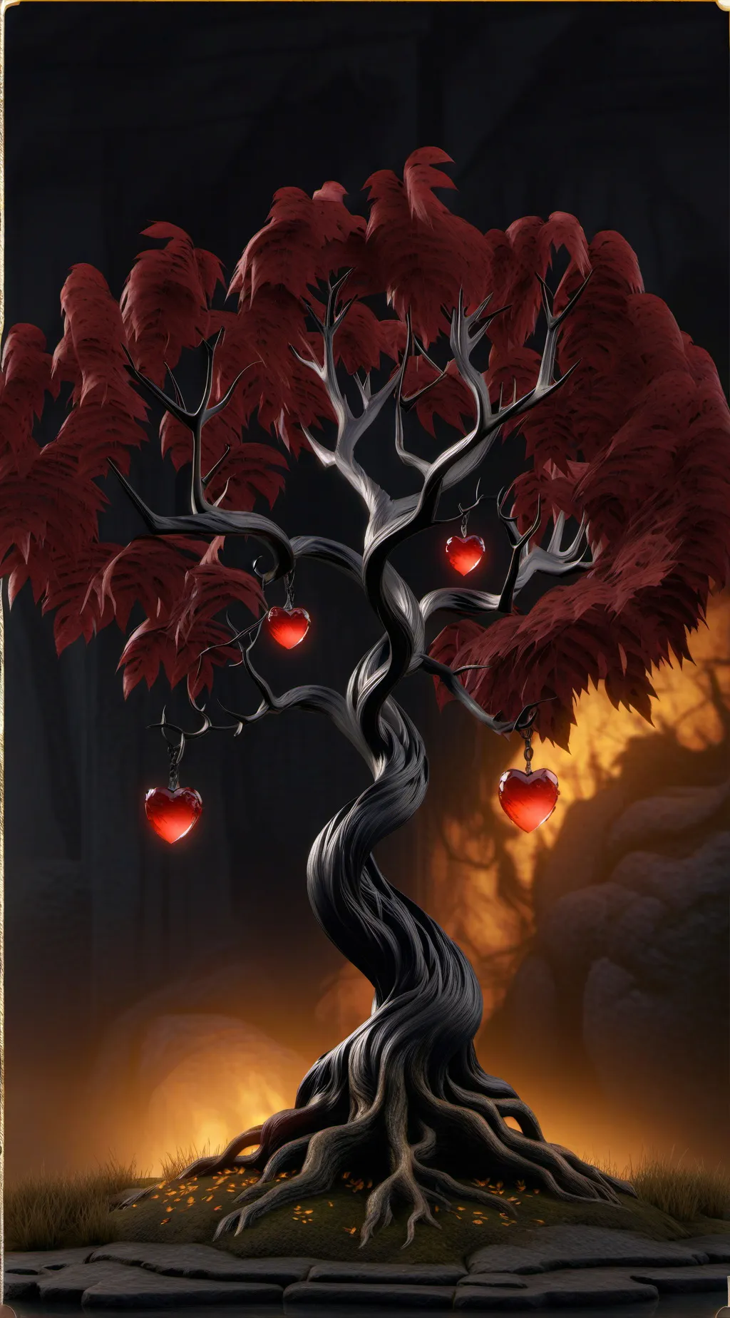 ai character: The tree of love background