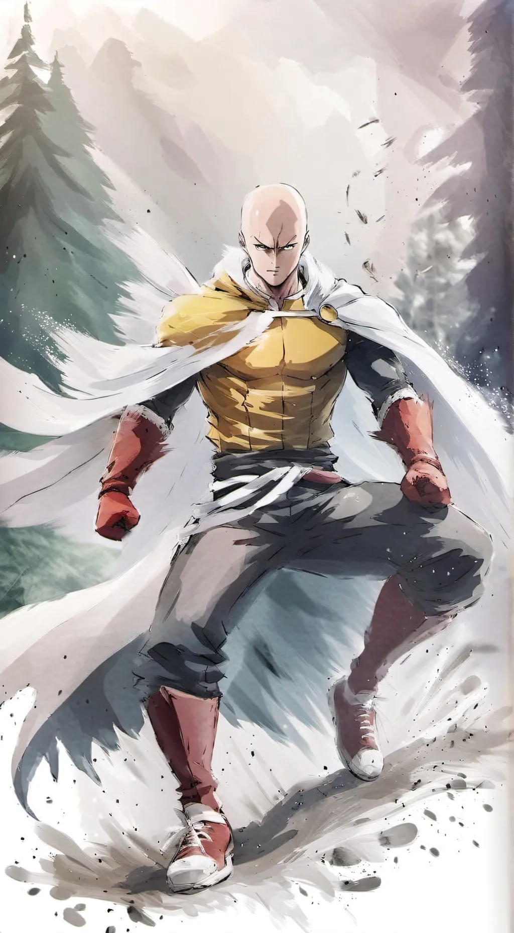 ai character: saitama background