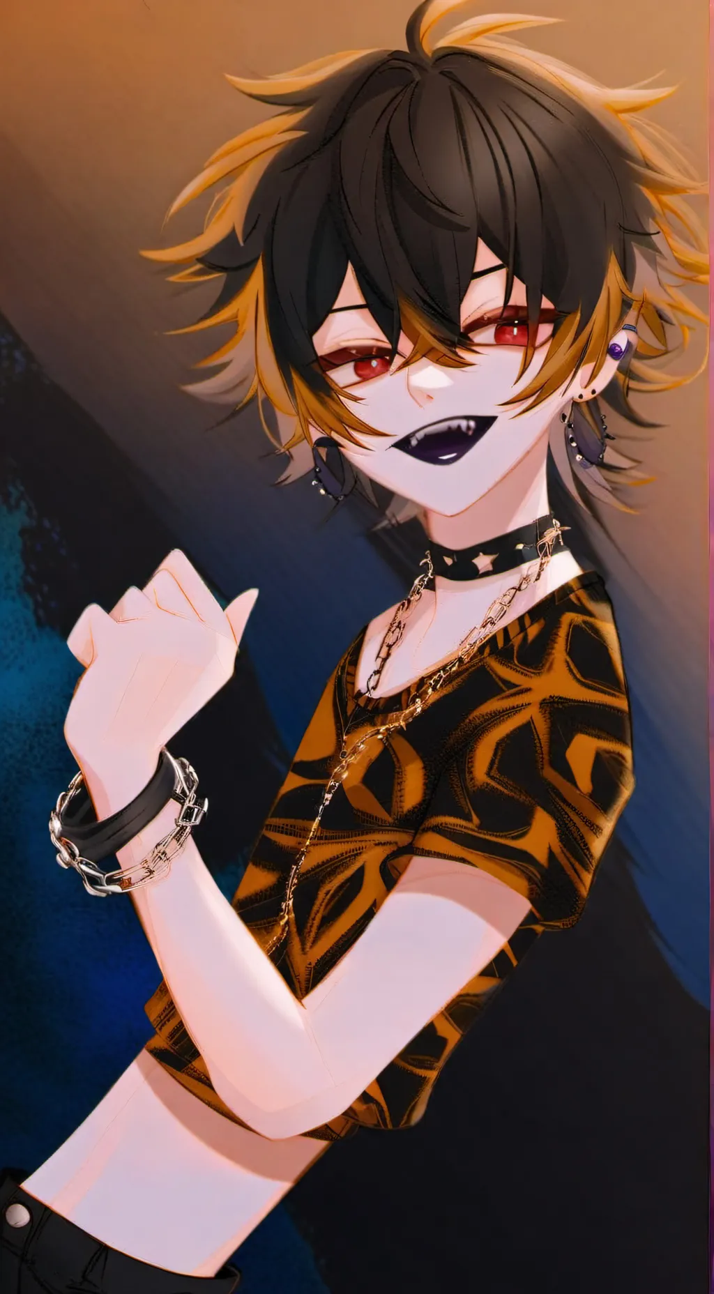 ai character: Goth Boy background