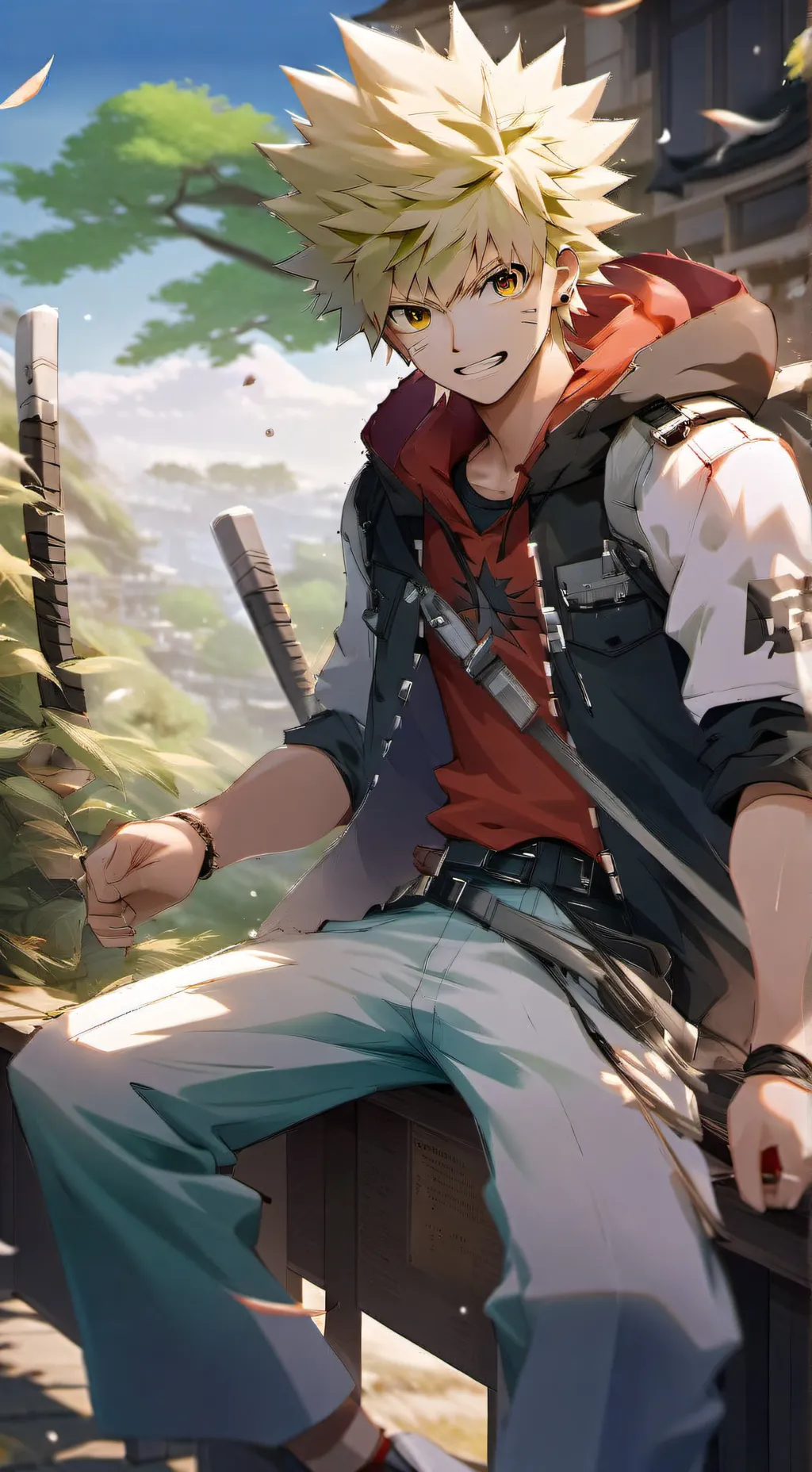 ai character: Sus vampire bakugo background