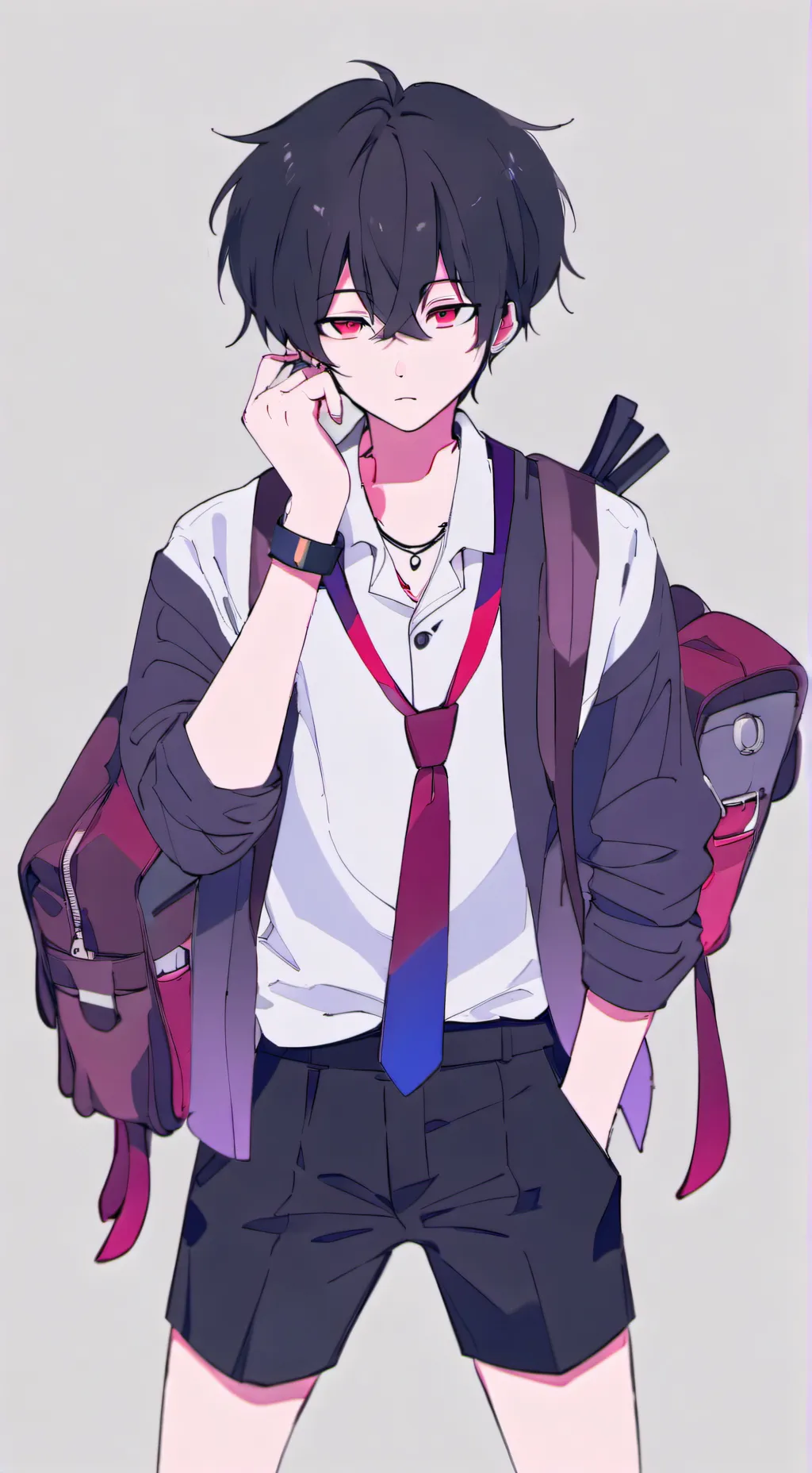 ai character: Anime school background