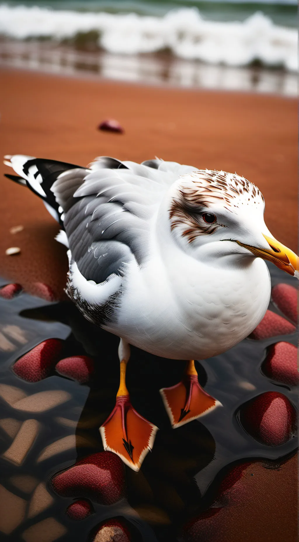 ai character: Ashy the seagull background