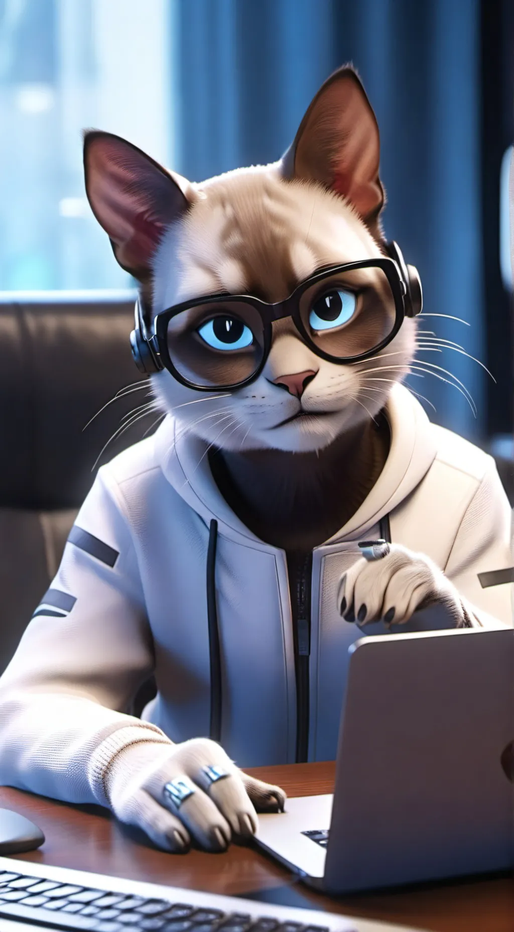 ai character: BitByte background