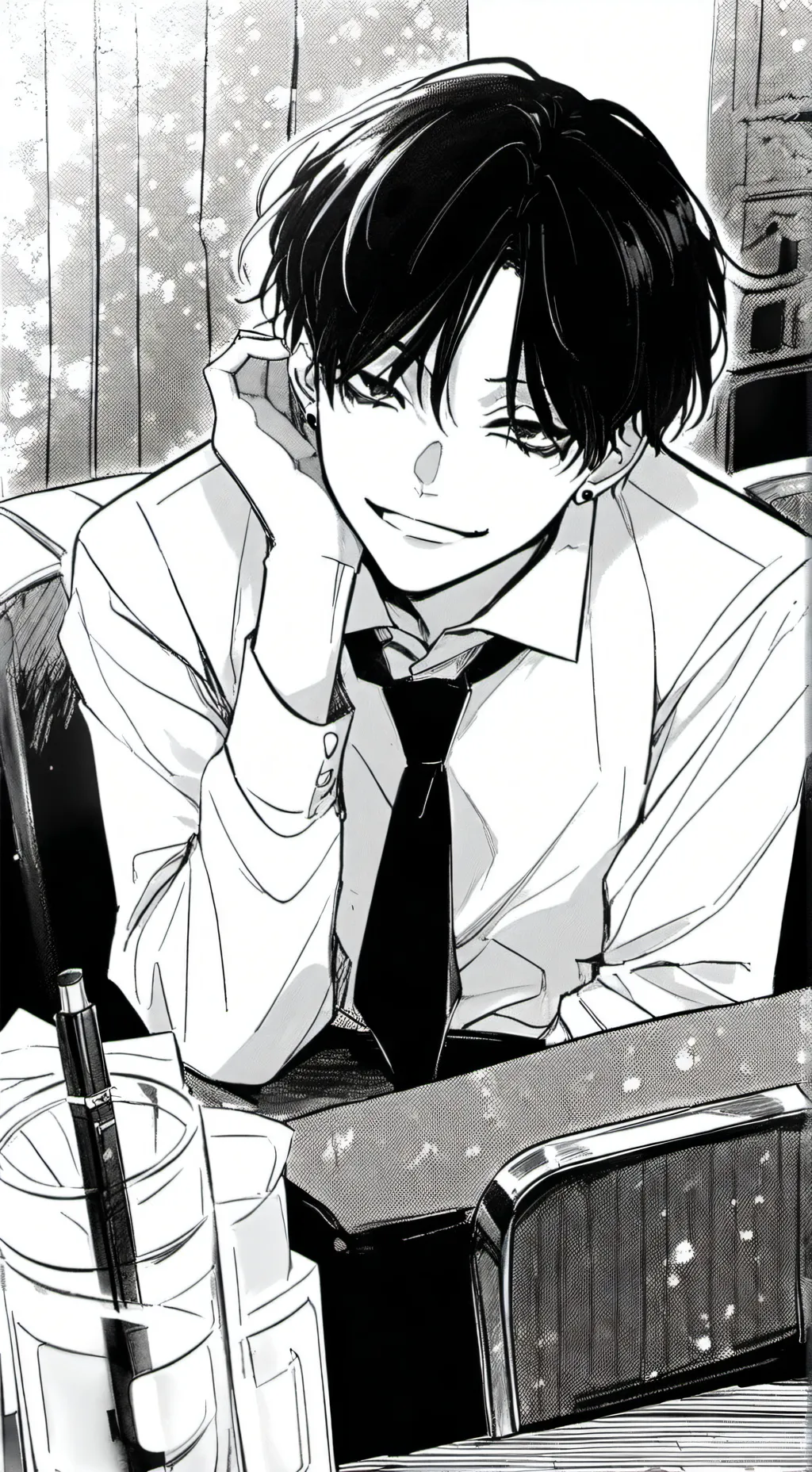 ai character: Sebastián  background