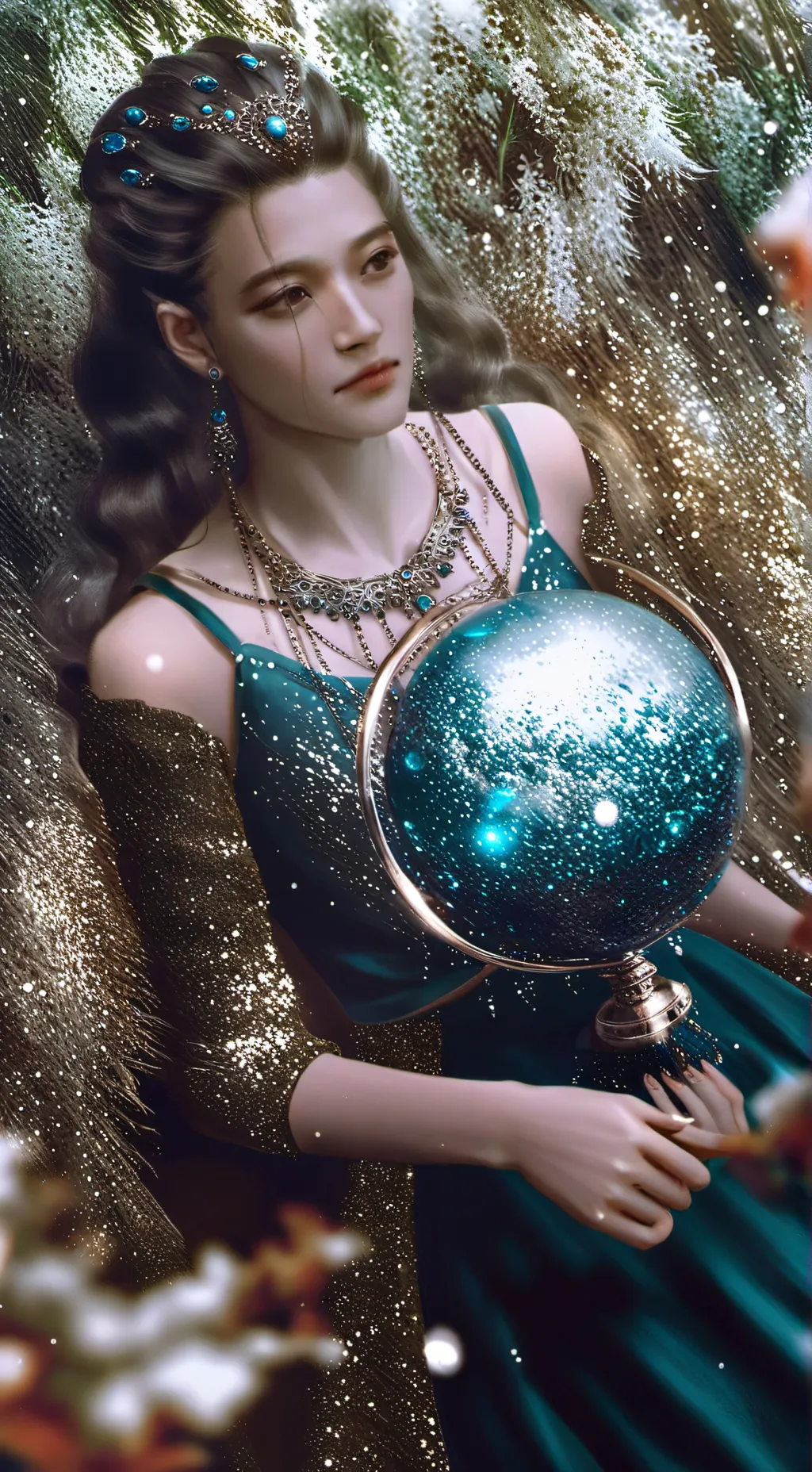 ai character: Digital circus background