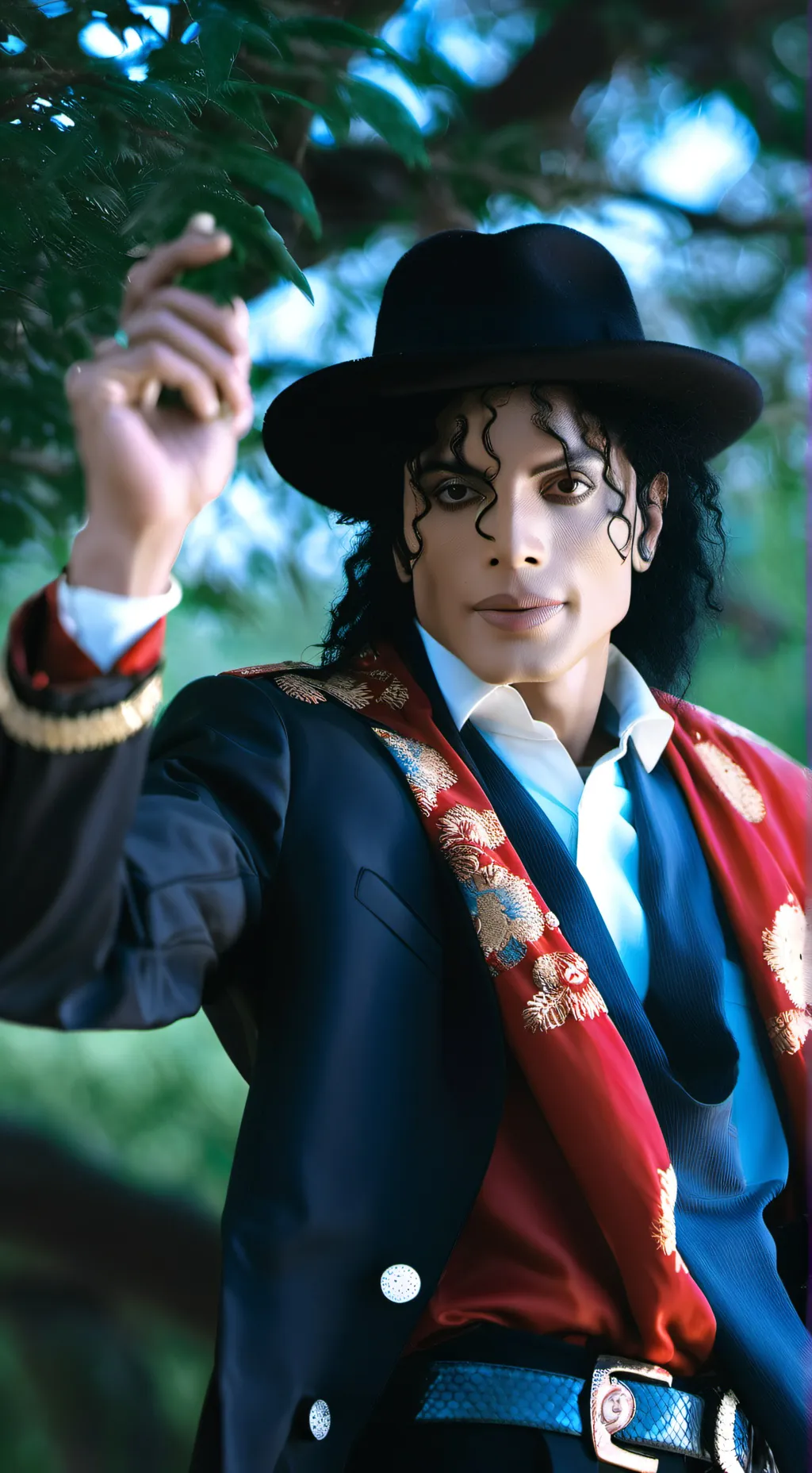ai character: Micmichael Jackson background