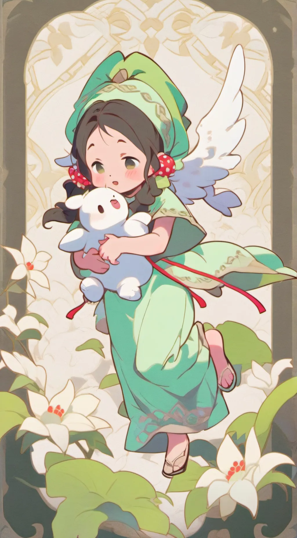 ai character: Чиби background