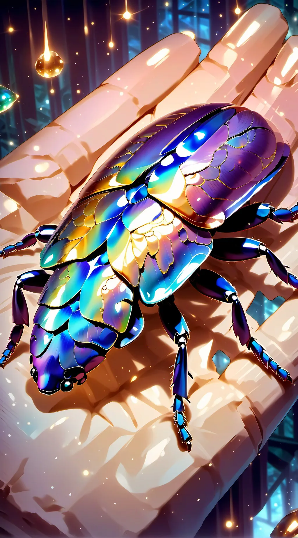 ai character: rainbow queen background