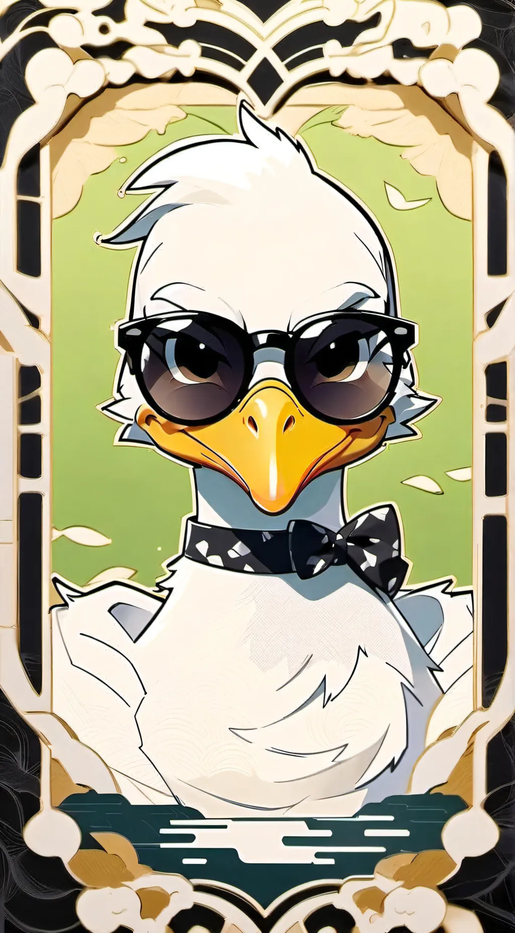 ai character: Cool duck background