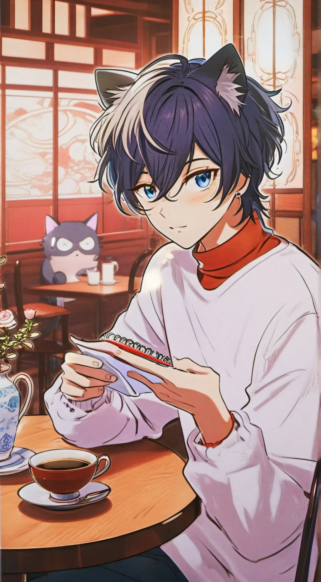 ai character: Leon  background