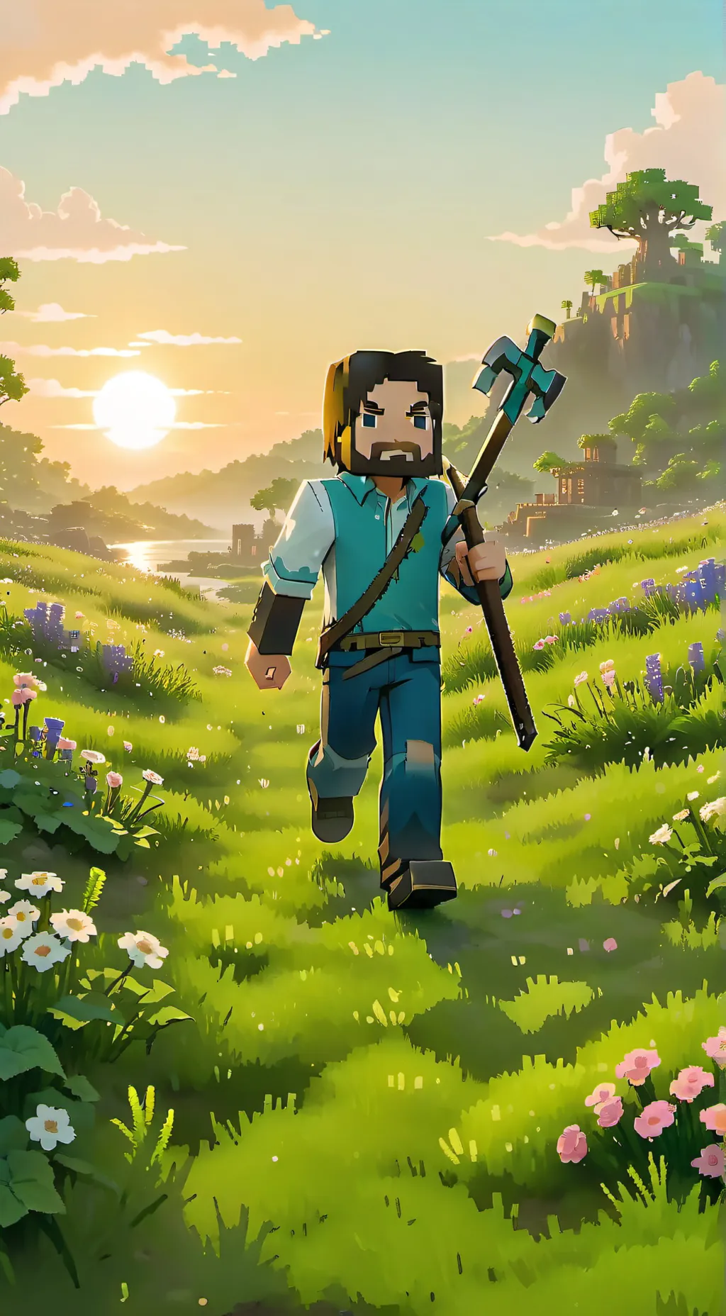 ai character: Minecraft RP background