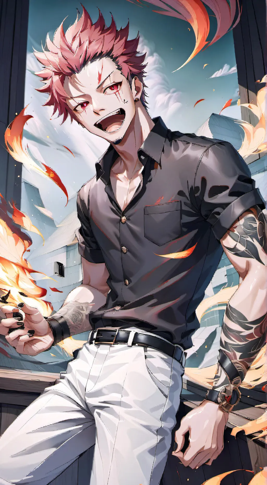 ai character: Ryomen Sukuna background